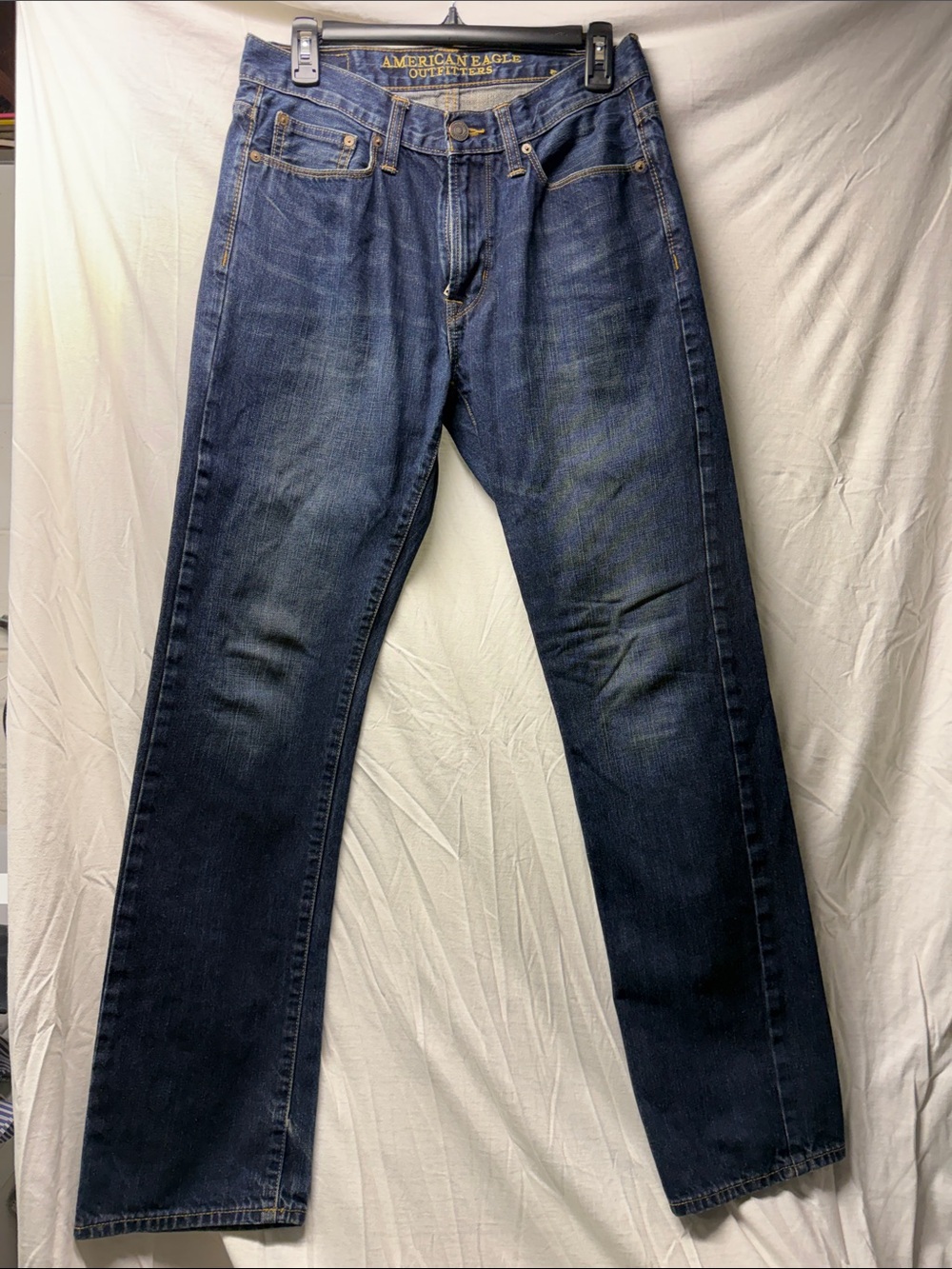 American Eagle Outfitters Men’s Dark Blue Straight Jeans